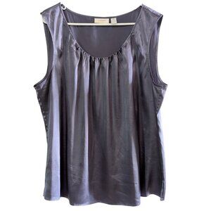 Chico's Women's Silky Splendor Gloria, Plus Size 4, Plum Frost, Satin Sleeveless